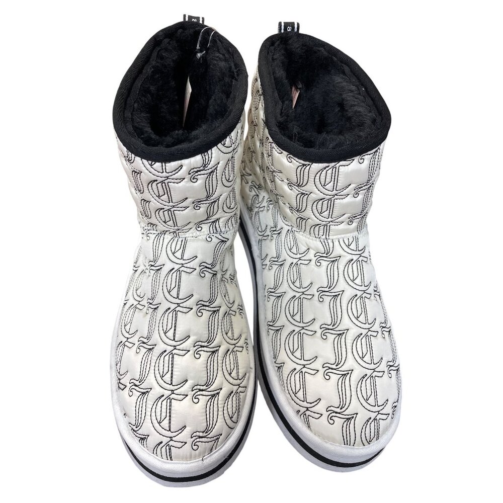 Juicy Couture Olivia womans white black lined ankle boots Sz 10M SKU 9524 - Picture 14 of 15